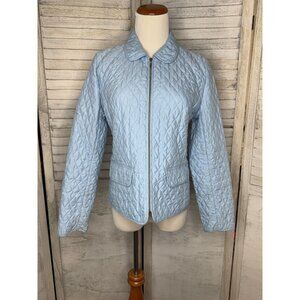 Ann Taylor Loft Petites Light Blue Quilted Jacket Size 6P